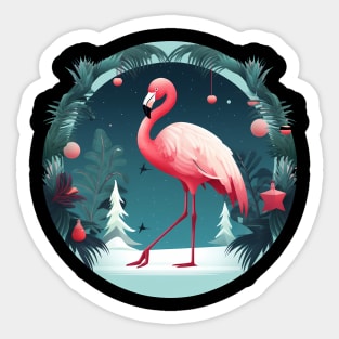 Flamingo Flock Sunset, Love Flamingos Sticker